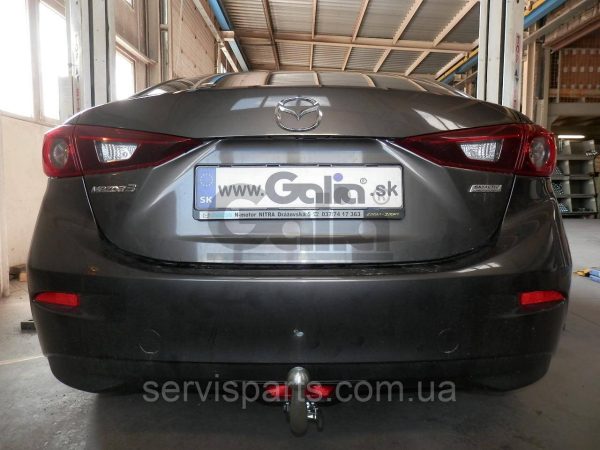 Оцинкований фаркоп на Mazda 3 BM седан 2013-2018 без підрізування бампера - Зображення 3