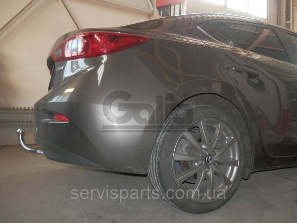 Оцинкований фаркоп на Mazda 3 BM седан 2013-2018 без підрізування бампера - Зображення 4
