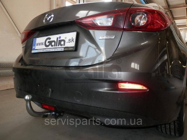 Оцинкований фаркоп на Mazda 3 BM седан 2013-2018 без підрізування бампера - Зображення 6