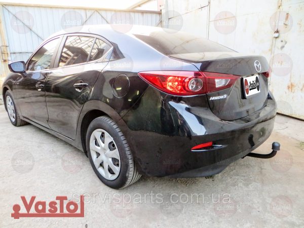 Український фаркоп на Mazda 3 седан 2013-2018 без підрізання бампера - Зображення 4