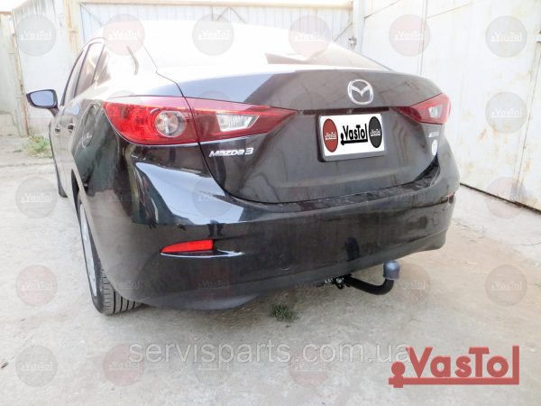 Український фаркоп на Mazda 3 седан 2013-2018 без підрізання бампера - Зображення 10