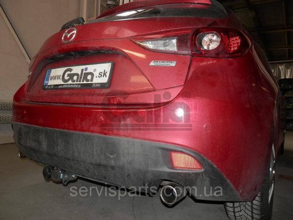Оцинкований фаркоп на Mazda 3 BM хетчбек 2013-2018 Швидкознімний автомат на ручці