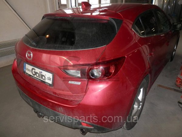 Оцинкований фаркоп на Mazda 3 BM хетчбек 2013-2018 Швидкознімний автомат на ручці - Зображення 4
