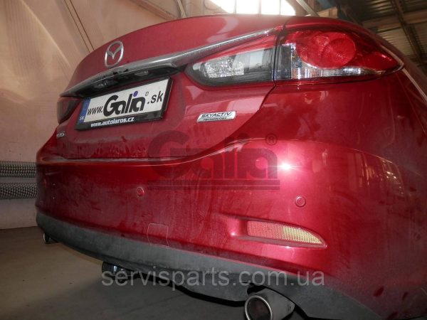 Оцинкований фаркоп на Mazda 6 2013- (седан і универсал) GJ GH Швидкознімний автомат на ручці - Зображення 2