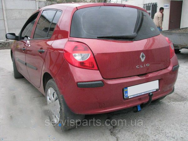 Знімний гак фаркоп на Renault Clio III 2005-2012 (Рено Кліо 3) без підрізання бампера