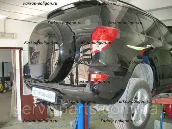 Знімний фаркоп на Toyota Rav4 III 2006-2013 без підрізання бампера Американська вставка під квадрат