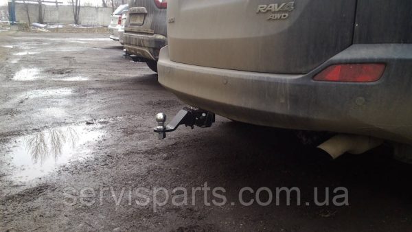 З'єднаний фаркоп Toyota Rav 4 2013-2018 без підрізання бампера Американська вставка під квадрат - Зображення 3