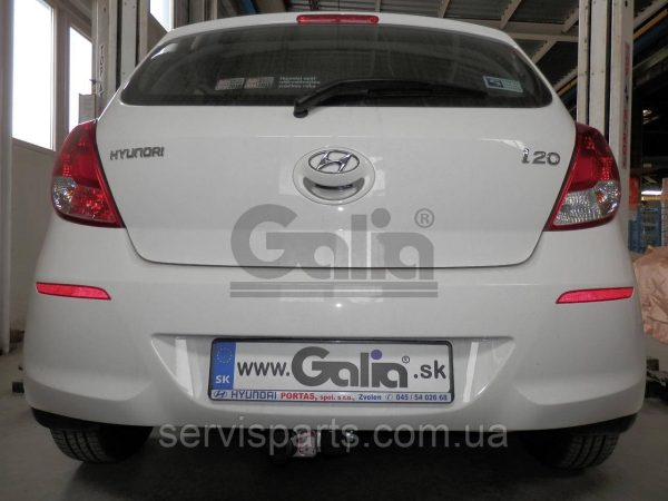 Оцинкований фаркоп на Hyundai I20 2008-2014 (Хундай Ай20) без підрізання бампера Швидкознімний автомат на ручці - Зображення 3