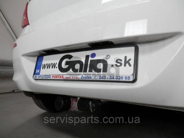 Оцинкований фаркоп на Hyundai I20 2008-2014 (Хундай Ай20) без підрізання бампера Швидкознімний автомат на ручці