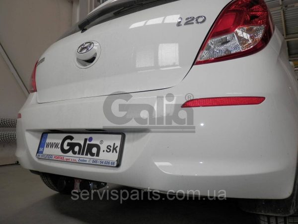 Оцинкований фаркоп на Hyundai I20 2008-2014 (Хундай Ай20) без підрізання бампера Швидкознімний автомат на ручці - Зображення 7