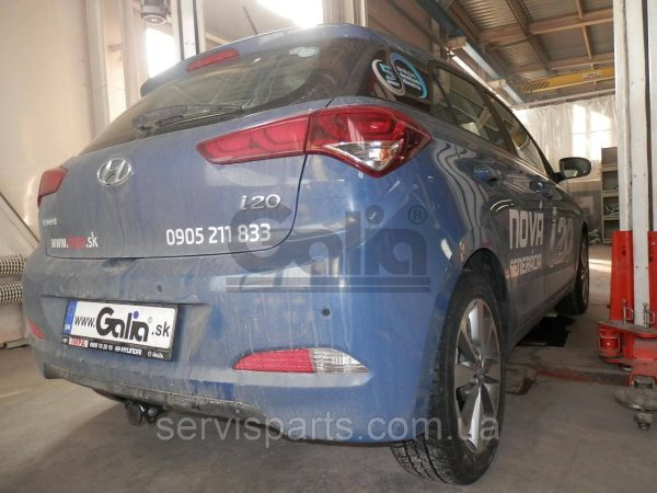 Оцинкований фаркоп на Hyundai I20 2014-2020 (Хундай Ай20) Швидкознімний автомат на ручці