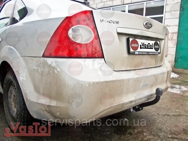 Знімний фаркоп на Ford Focus II 2003-2011 (кузов седан) без підрізування бампера - Зображення 6