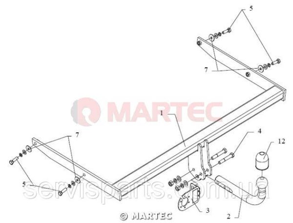 Польський фаркоп Ford Focus II 2003-2011 (кузов седан) без підрізання бампера - Зображення 7
