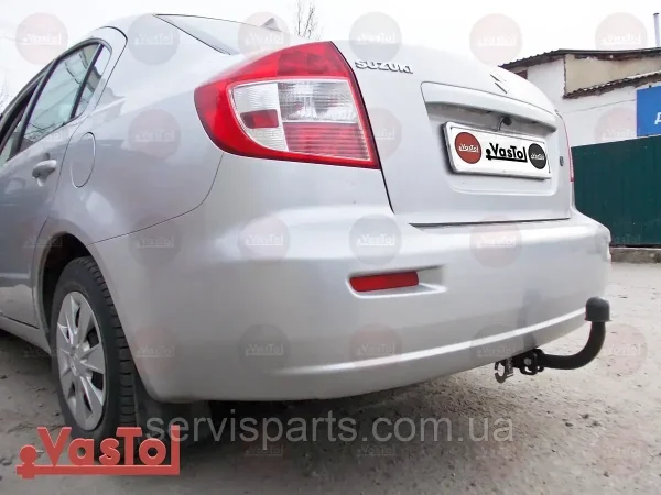 Знімний гак фаркоп на Suzuki SX4 2007-2013 (Сузукі СХ4 седан) без підрізу бампера. - Зображення 2