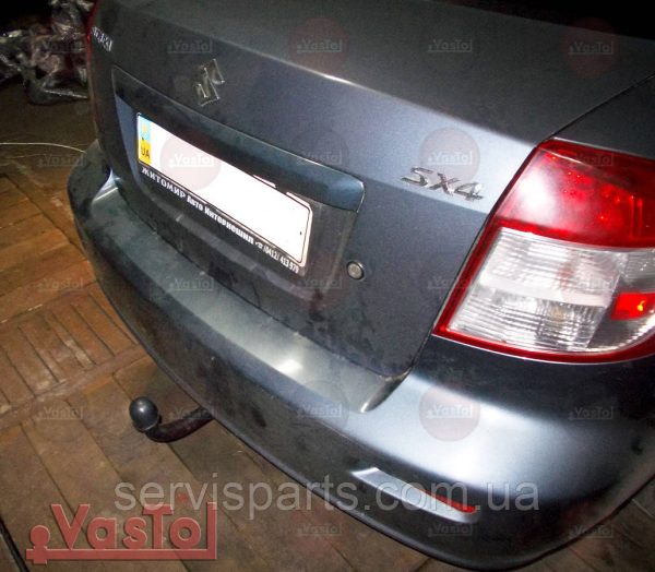 Знімний гак фаркоп на Suzuki SX4 2007-2013 (Сузукі СХ4 седан) без підрізу бампера. - Зображення 10