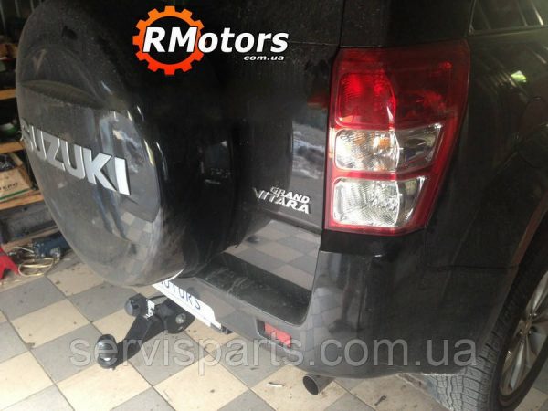 Знімний гак фаркоп на Suzuki Grand Vitara 2005-2011 без зняття бампера Американська вставка під квадрат - Зображення 6