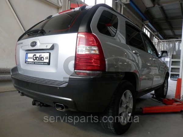 Оцинкований фаркоп на Kia Sportage 2 2005-2010 без зняття бампера Швидкознімний автомат на ручці