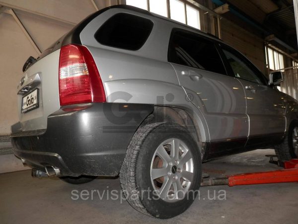 Оцинкований фаркоп на Kia Sportage 2 2005-2010 без зняття бампера Швидкознімний автомат на ручці - Зображення 4