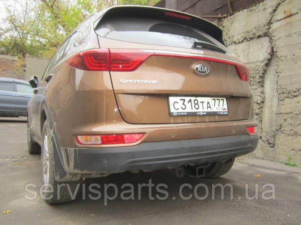 З'ємний фаркоп на Kia Sportage 2015-2018 без знімання бампера Американська вставка під квадрат - Зображення 4