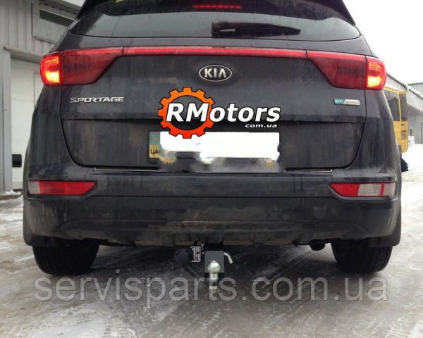 З'ємний фаркоп на Kia Sportage 2015-2018 без знімання бампера Американська вставка під квадрат - Зображення 6