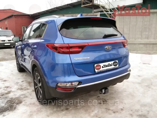 Знімний фаркоп на Kia Sportage 2018-2021 без підрізання бампера Американська вставка під квадрат