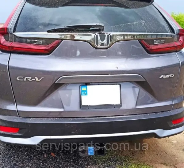 Знімний фаркоп на Honda CRV V 2017- (без підрізування бампера) Американська вставка під квадрат