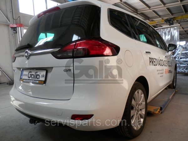 Оцинкований фаркоп Opel Zafira C Tourer 2011-2019 (Опель Зафіра C) Швидкознімний автомат на ручці