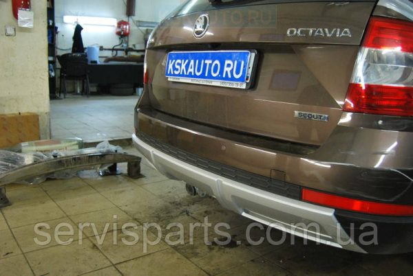 Оцинкований фаркоп на Skoda Octavia A7, Scout 2013-2020 (Шкода Октавія А7) Швидкознімний автомат на ручці - Зображення 6
