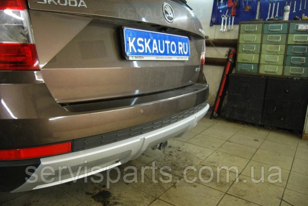 Оцинкований фаркоп на Skoda Octavia A7, Scout 2013-2020 (Шкода Октавія А7) Швидкознімний автомат на ручці - Зображення 9
