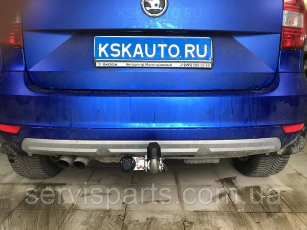 Оцинкований фаркоп на Skoda Yeti 2009- (Шкода Єті) Швидкознімний автомат на ручці - Зображення 6
