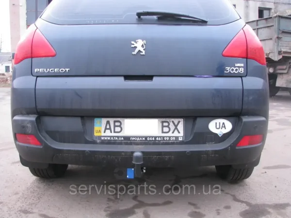 З'ємний гак фаркоп на Peugeot 3008 I 2009-2016 без підрізу бампера - Зображення 2