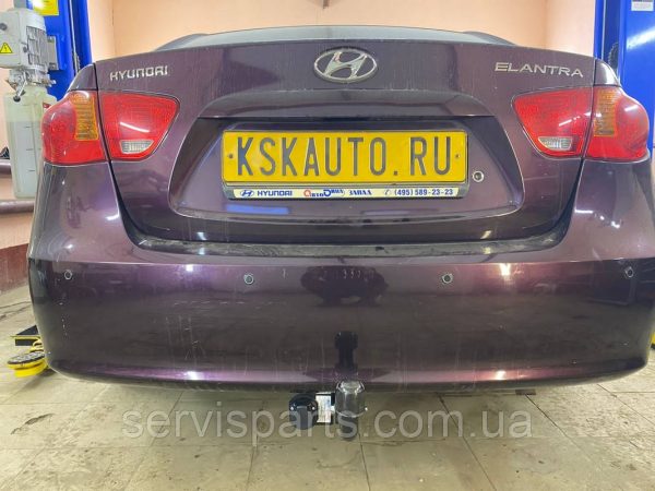 З'єднаний фаркоп на Hyundai Elantra HD 2006-2011 без підрізання бампера - Зображення 2