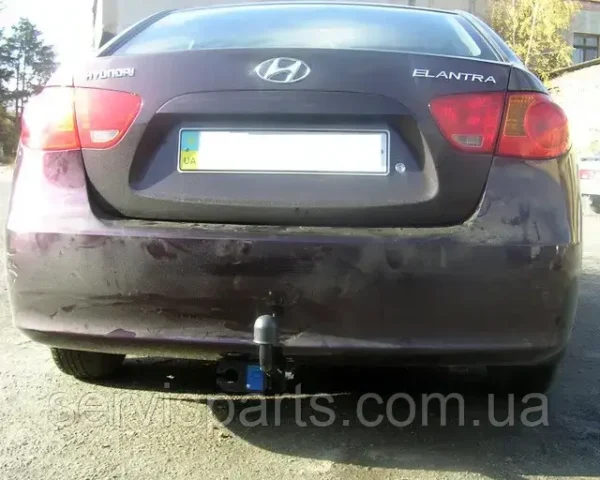 З'єднаний фаркоп на Hyundai Elantra HD 2006-2011 без підрізання бампера - Зображення 6