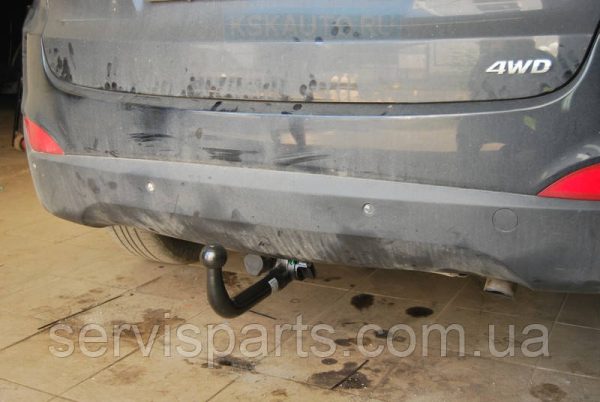 Польський фаркоп на Hyundai IX35 2010-2015 (Хундай ІКС 35) Швидкознімний вертикальний автомат на ключі - Зображення 2