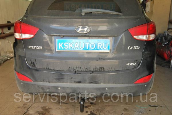Польський фаркоп на Hyundai IX35 2010-2015 (Хундай ІКС 35) Швидкознімний вертикальний автомат на ключі - Зображення 3