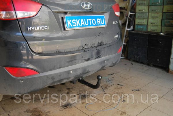 Польський фаркоп на Hyundai IX35 2010-2015 (Хундай ІКС 35) Швидкознімний вертикальний автомат на ключі - Зображення 6