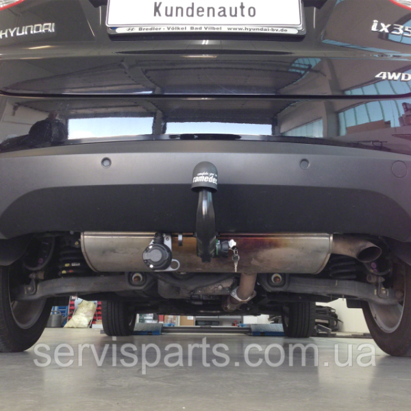 Польський фаркоп на Hyundai IX35 2010-2015 (Хундай ІКС 35) Швидкознімний вертикальний автомат на ключі - Зображення 8