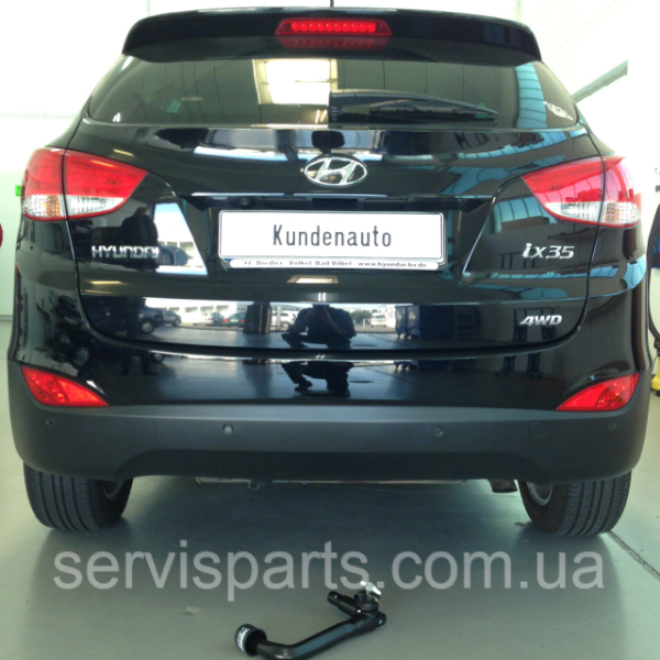 Польський фаркоп на Hyundai IX35 2010-2015 (Хундай ІКС 35) Швидкознімний вертикальний автомат на ключі - Зображення 9