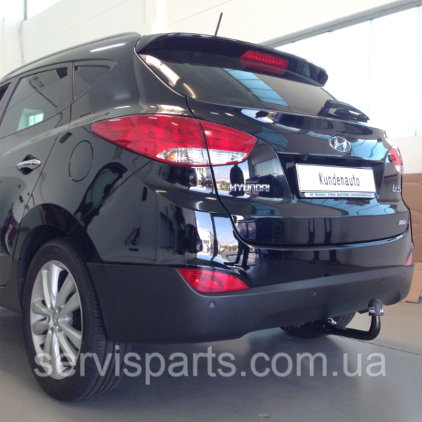 Польський фаркоп на Hyundai IX35 2010-2015 (Хундай ІКС 35) Швидкознімний вертикальний автомат на ключі