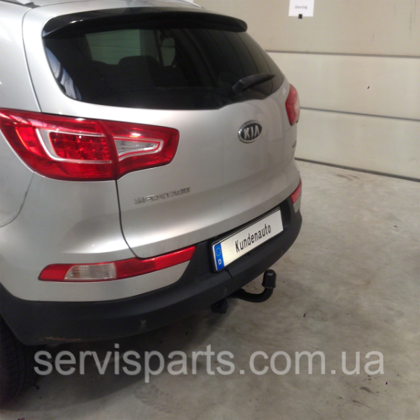 Польський фаркоп Kia Sportage 3 2010-2015 без зняття бампера Швидкознімний вертикальний автомат на ключі - Зображення 5