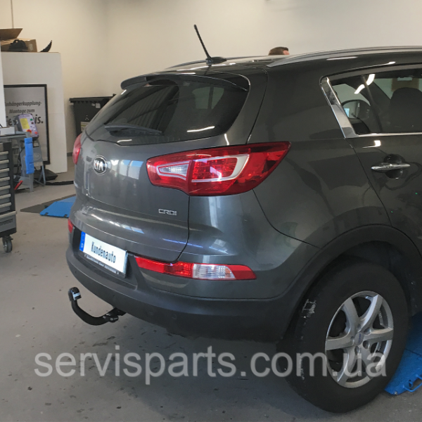 Польський фаркоп Kia Sportage 3 2010-2015 без зняття бампера Швидкознімний вертикальний автомат на ключі - Зображення 10