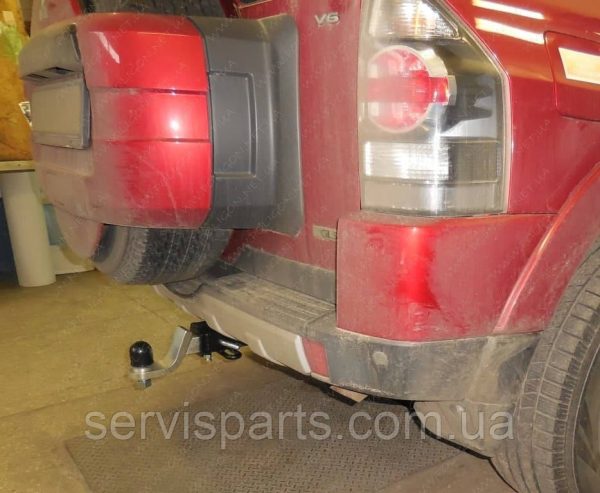 З'єднаний фаркоп на Mitsubishi Pajero Wagon 1999-2006- (Мітсубісі Паджеро Вагон) Американська вставка під квадрат