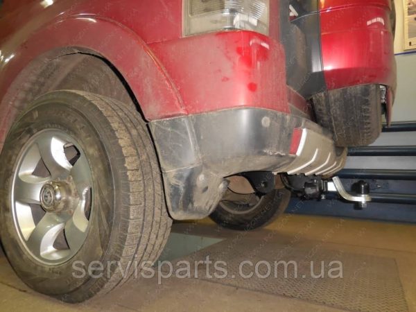 З'єднаний фаркоп на Mitsubishi Pajero Wagon 1999-2006- (Мітсубісі Паджеро Вагон) Американська вставка під квадрат - Зображення 3