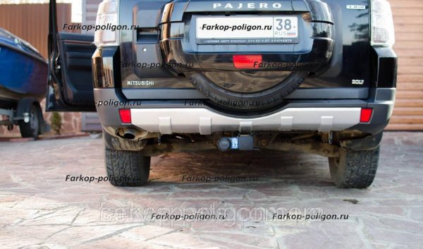 З'єднаний фаркоп на Mitsubishi Pajero Wagon 1999-2006- (Мітсубісі Паджеро Вагон) Американська вставка під квадрат - Зображення 6