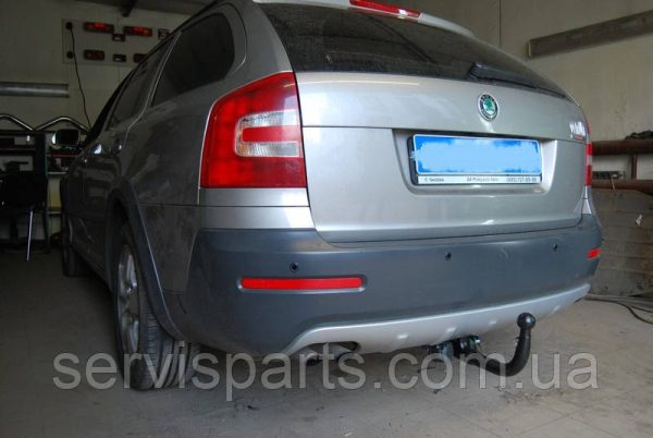 Польський фаркоп Skoda Octavia A5 2005-2012 (Шкода Октавія А5) Швидкознімний вертикальний автомат на ключі