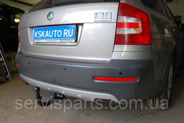 Польський фаркоп Skoda Octavia A5 2005-2012 (Шкода Октавія А5) Швидкознімний вертикальний автомат на ключі - Зображення 3