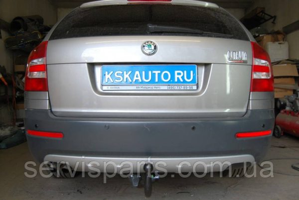 Польський фаркоп Skoda Octavia A5 2005-2012 (Шкода Октавія А5) Швидкознімний вертикальний автомат на ключі - Зображення 4