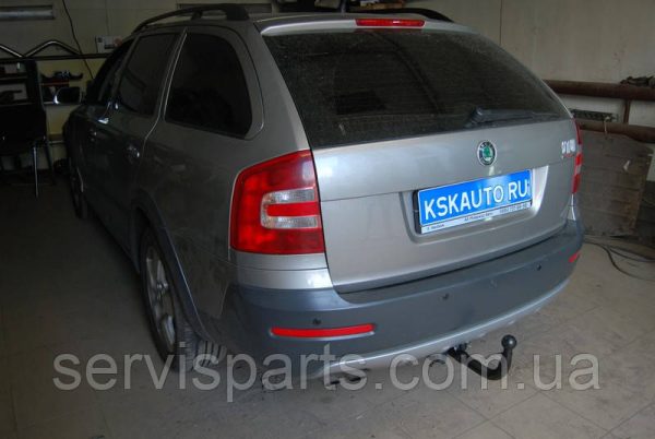 Польський фаркоп Skoda Octavia A5 2005-2012 (Шкода Октавія А5) Швидкознімний вертикальний автомат на ключі - Зображення 5