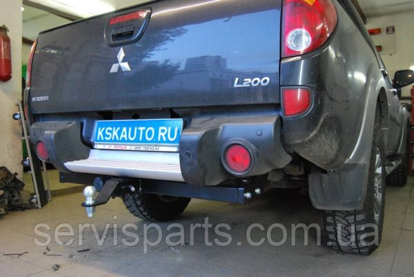 Знімний фаркоп на Mitsubishi L200 2006-2015 (Мітсубісі Л-200) Американська вставка під квадрат - Зображення 5