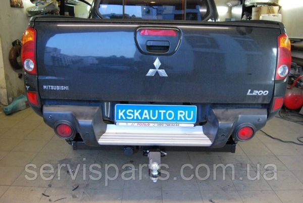 Знімний фаркоп на Mitsubishi L200 2006-2015 (Мітсубісі Л-200) Американська вставка під квадрат - Зображення 6